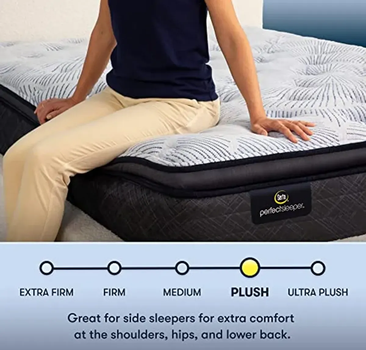 Serta Perfect Sleeper Enhanced 14.5" Twin Mattress - Plush Pillow Top, Cooling Gel Memory Foam, Pocket Innersprings for Motion Isolation, Edge Support, CertiPUR-US Certified - Nurture Night