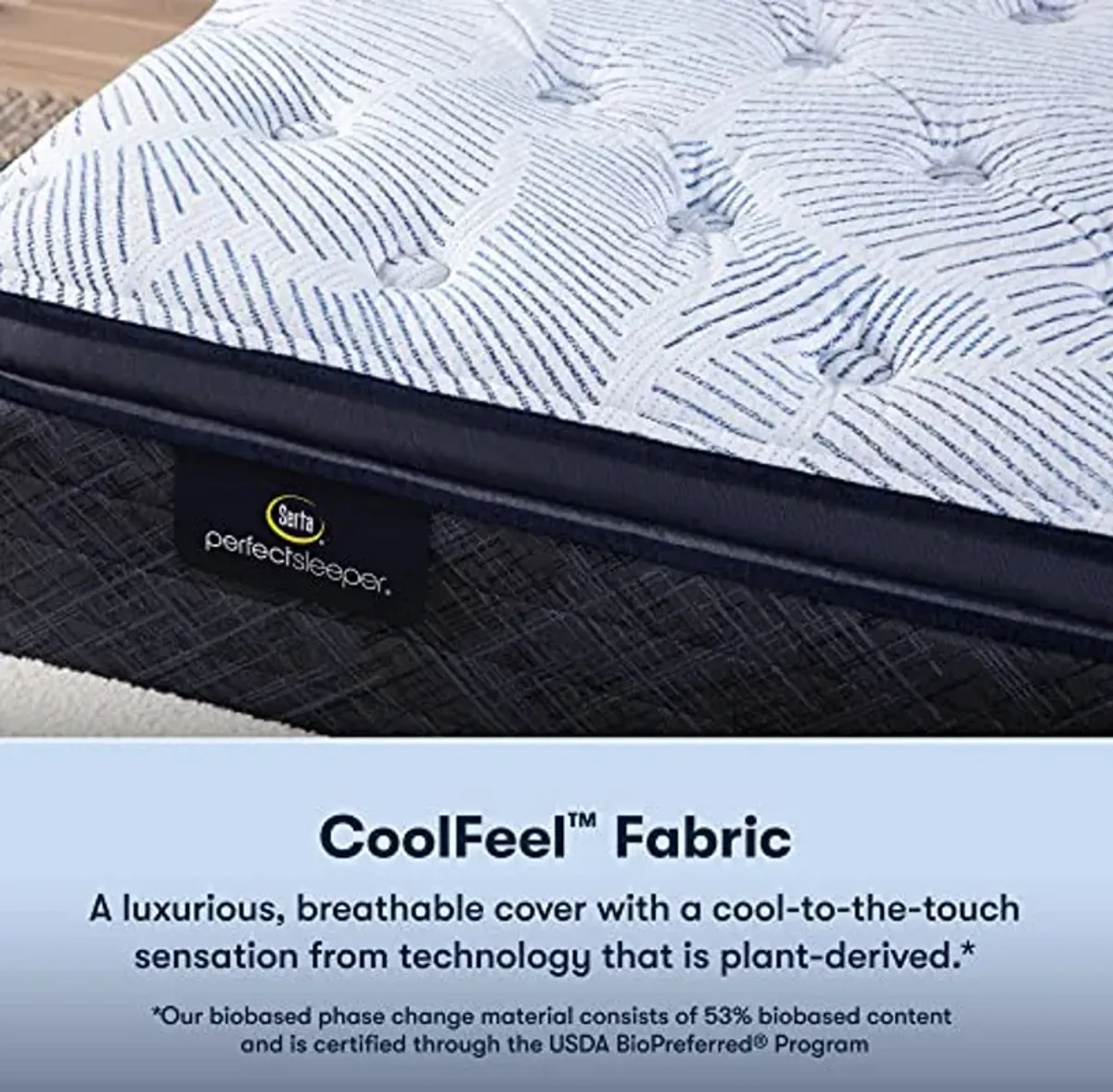 Serta Perfect Sleeper Enhanced 14.5" Twin Mattress - Plush Pillow Top, Cooling Gel Memory Foam, Pocket Innersprings for Motion Isolation, Edge Support, CertiPUR-US Certified - Nurture Night