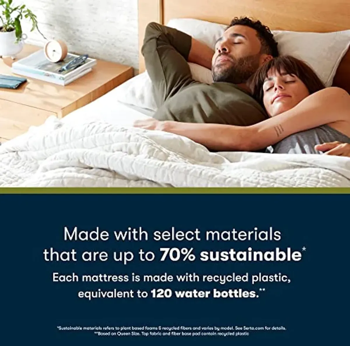 Serta - iComfortECO F15GL Firm 12.5" Cal King Smooth Top Memory Foam Mattress, Cooling, Pressure Relief, Utilizing Recycled and Plant-based Material, 100 Night Trial, CertiPUR-US Certified