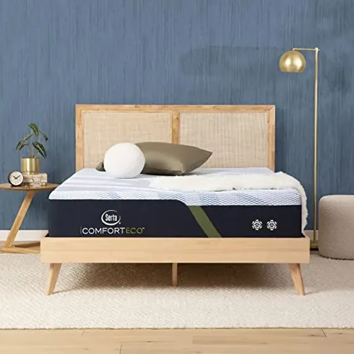 Serta - iComfortECO F10 Medium 12" Queen Smooth Top Memory Foam Mattress, Cooling, Pressure Relief, Utilizing Recycled and Plant-based Material, 100 Night Trial, CertiPUR-US Certified