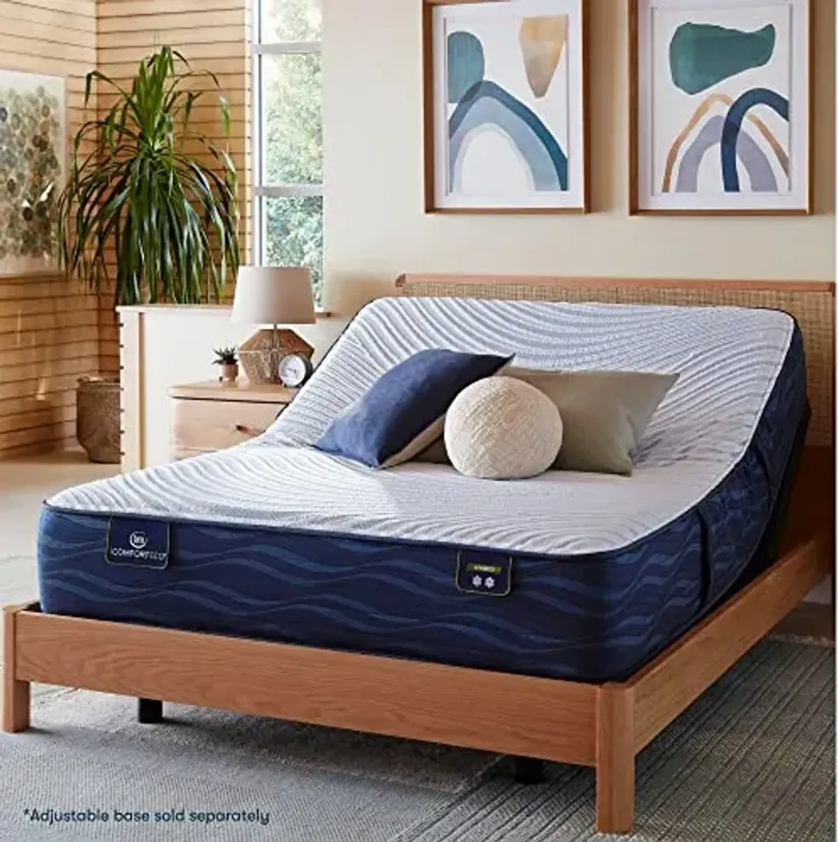 Serta - iComfortECO S15GL Firm 12" Queen Hybrid Smooth Top Mattress, Cooling, Pressure Relief, Utilizing Recycled and Plant-based Material, 100 Night Trial, CertiPUR-US Certified