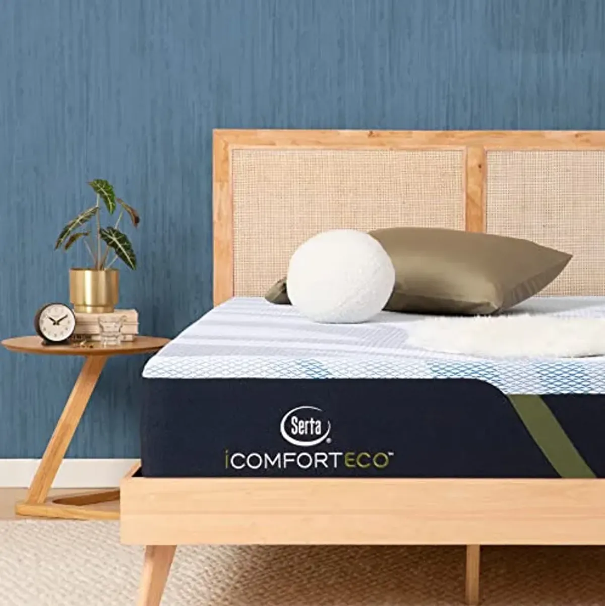 Serta - iComfortECO F10 Medium 12" Twin Smooth Top Memory Foam Mattress, Cooling, Pressure Relief, Utilizing Recycled and Plant-based Material, 100 Night Trial, CertiPUR-US Certified