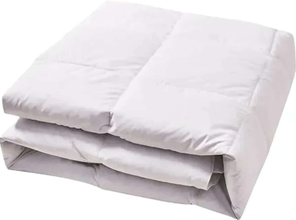 Beautyrest Ultra-Soft All Season Feather Down Comforter Twin Size - Colored Microfiber Cover Fabric Down Duvet Insert with Corner Tabs