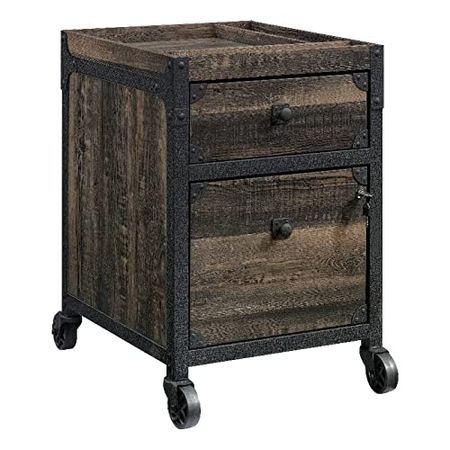 Sauder Foundry Road Engineered Wood Mobile File in Carbon Oak