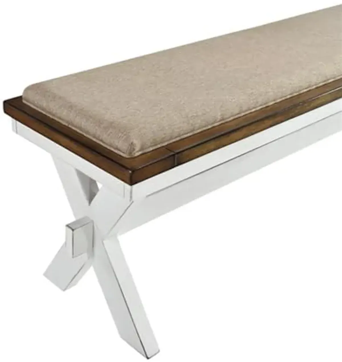 Lexicon Brunson Wood Bench in White