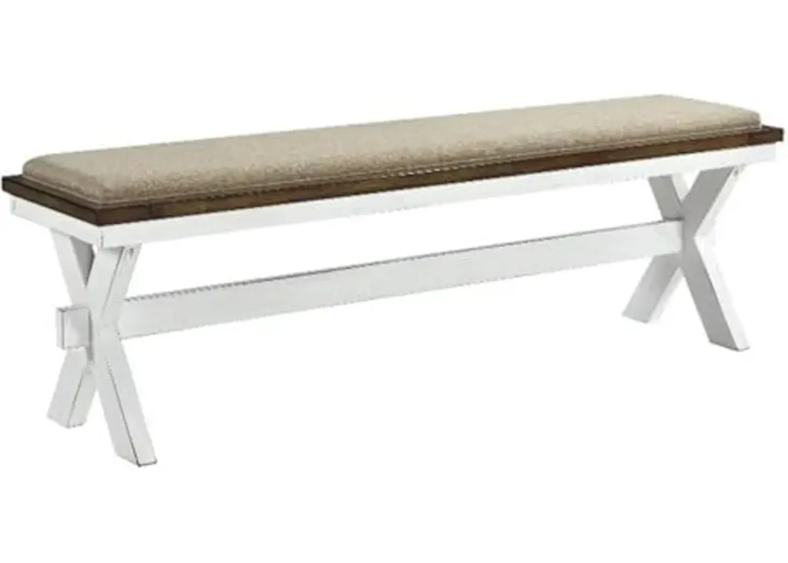 Lexicon Brunson Wood Bench in White