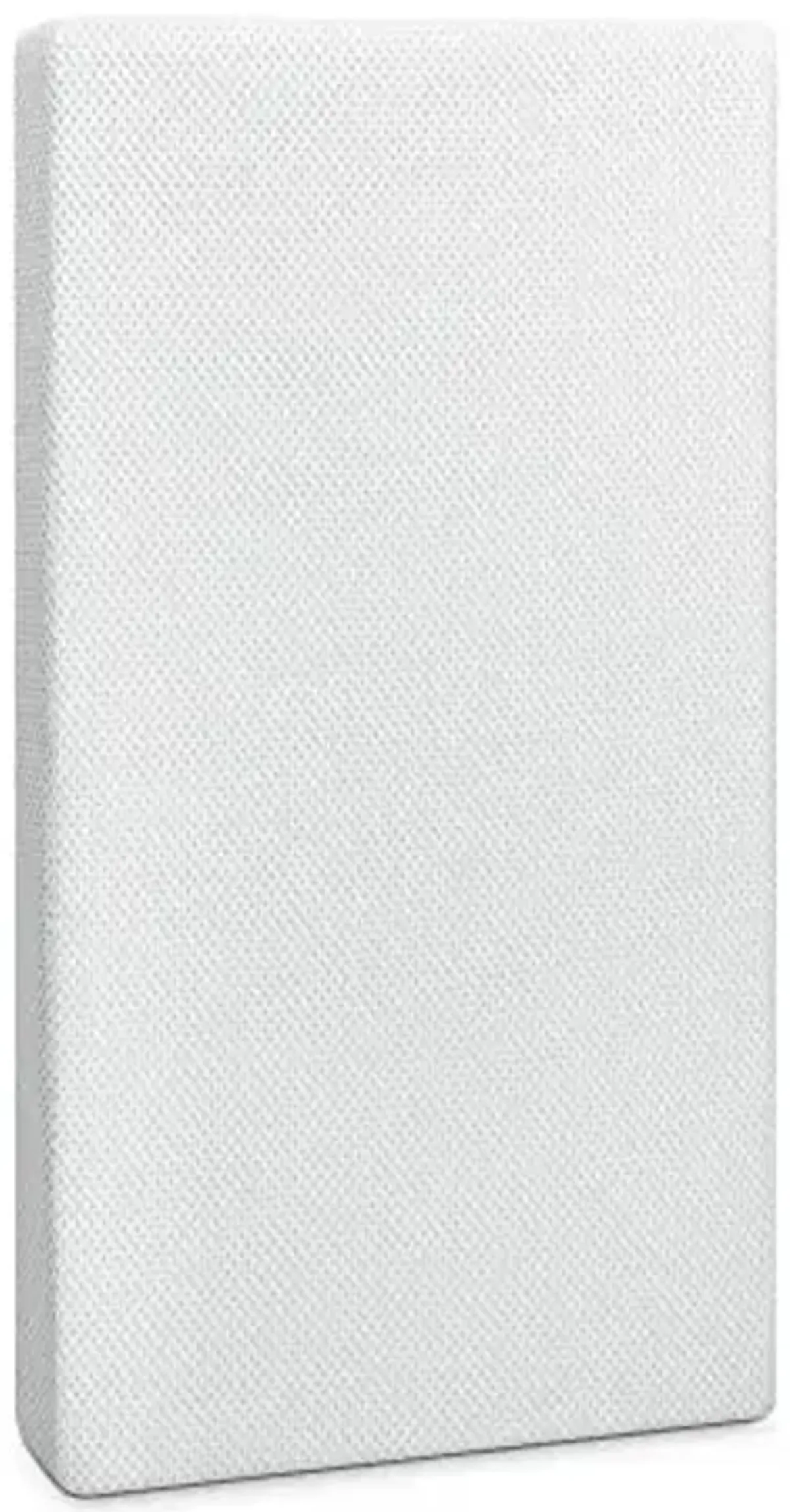 Delta Children Twinkle Stars Crib and Toddler Mattress with Breathable, Removable Machine-Washable Cover - GREENGUARD Gold - Waterproof Baby Bed - Sustainably Sourced Fiber Core - 52”Lx27.5”W, White
