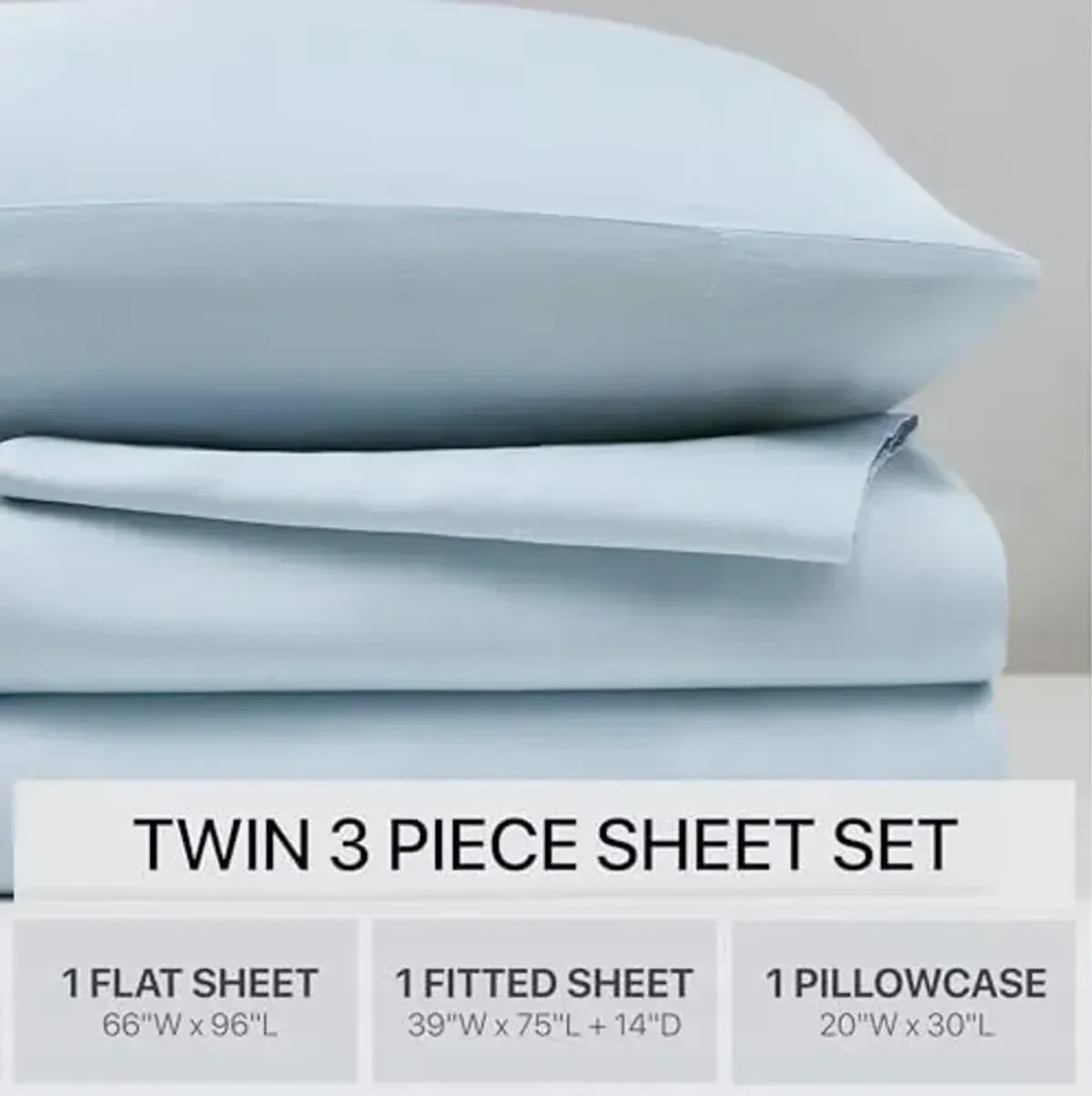 Beautyrest Tencel Polyester Blend Sheet Set with Blue Finish BR20-3896