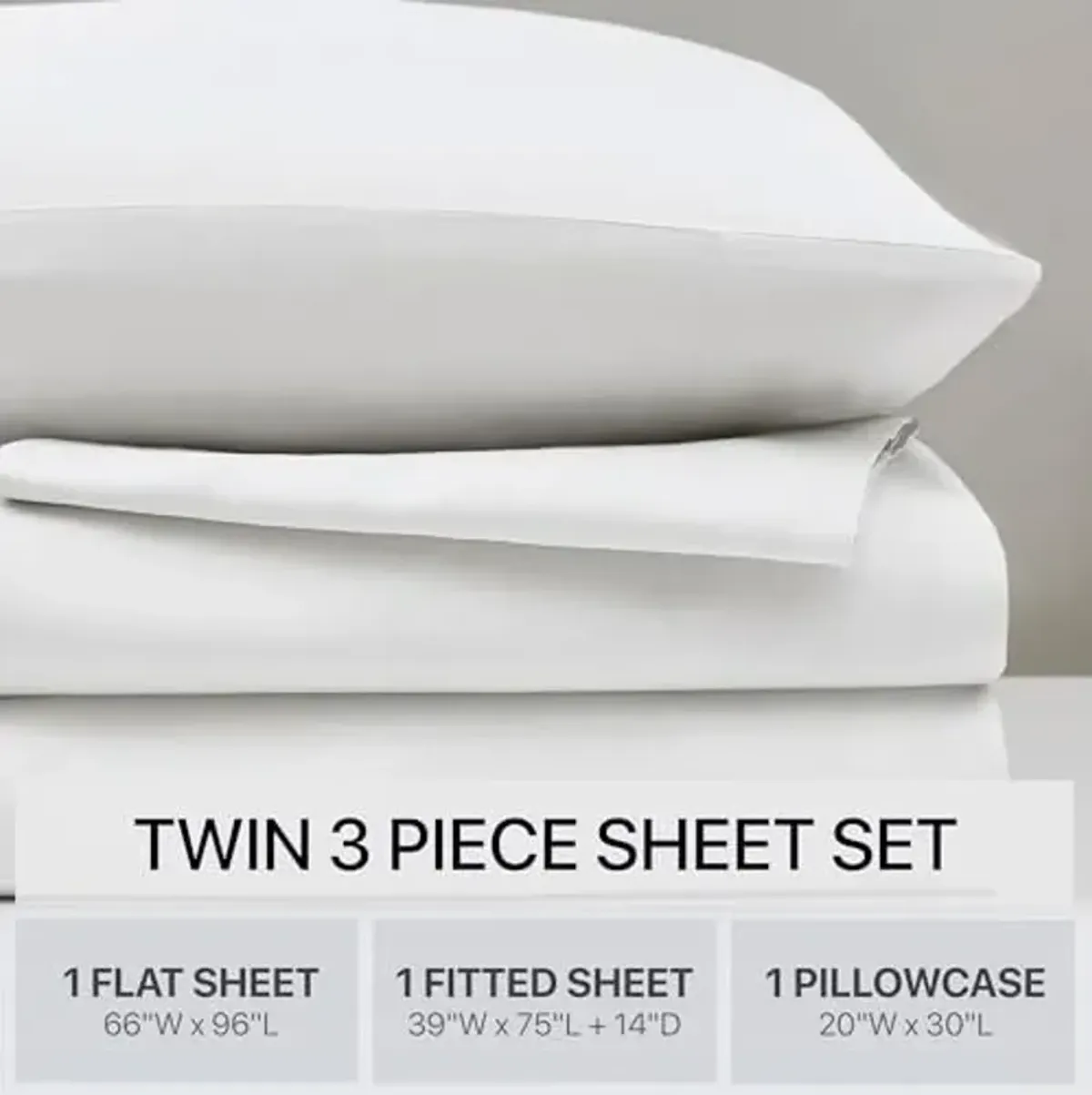 Beautyrest Tencel Polyester Blend Sheet Set with White Finish BR20-3892
