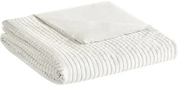 Beautyrest 3 Piece Striped Seersucker Queen Duvet Cover Set BR12-3842