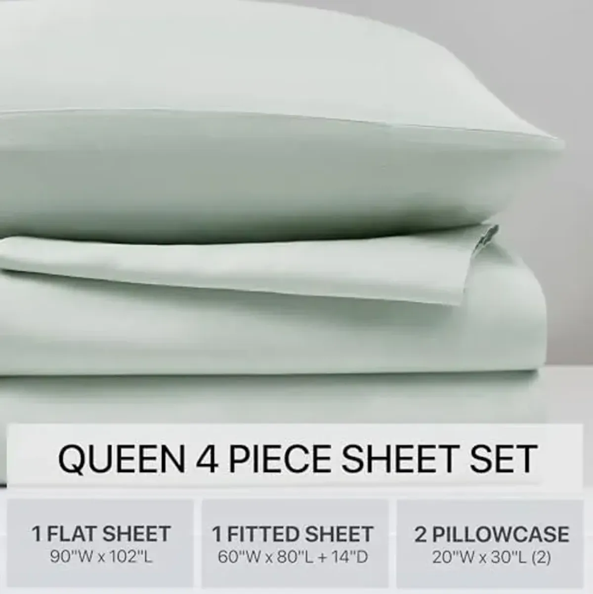 Beautyrest Tencel Polyester Blend Sage Sheet Set BR20-3902