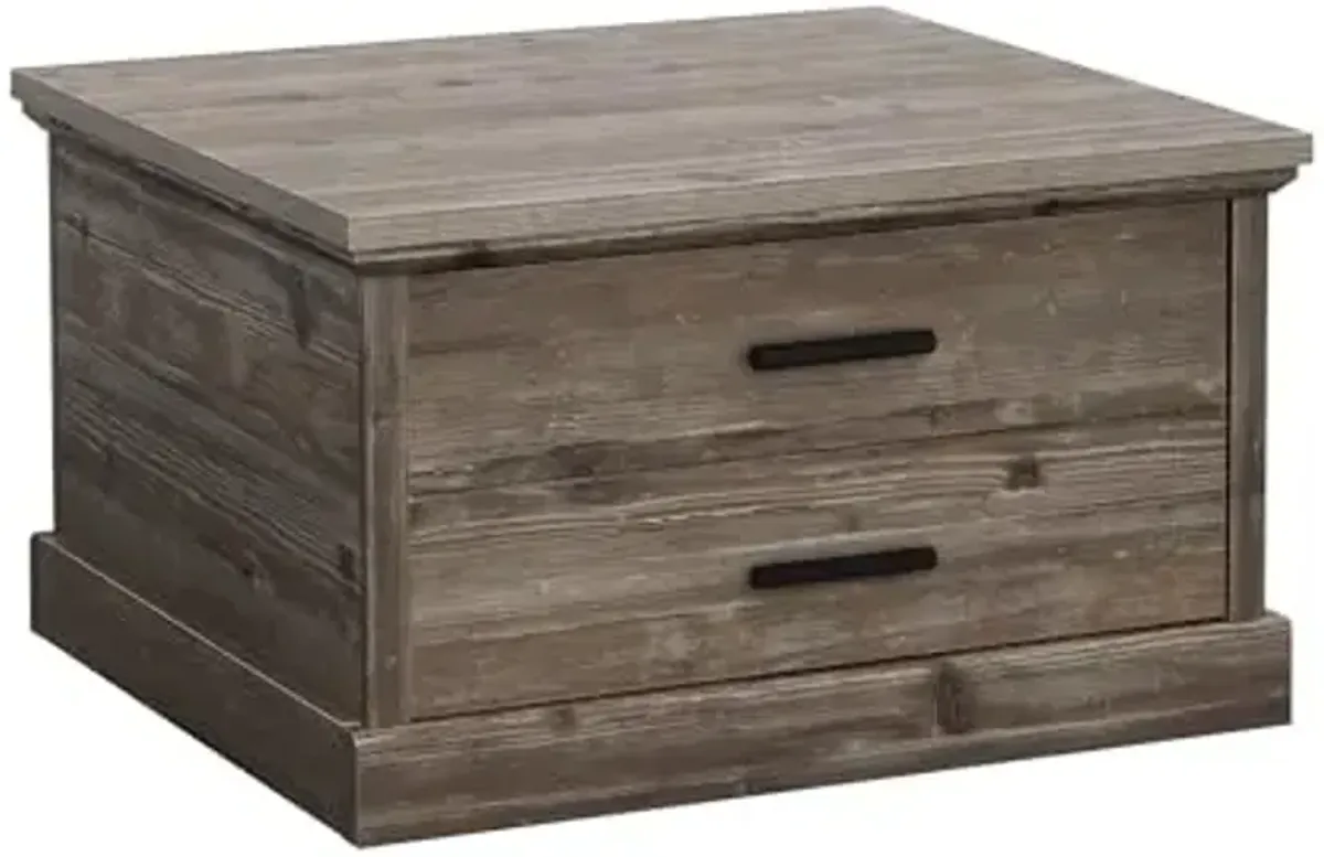 Sauder Aspen Post Coffee Table, in Pebble Pine Finish