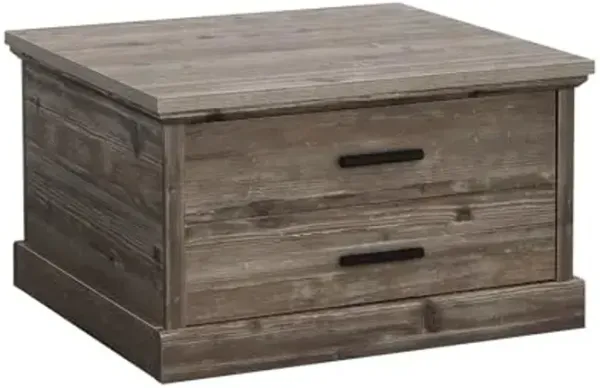 Sauder Aspen Post Coffee Table, in Pebble Pine Finish