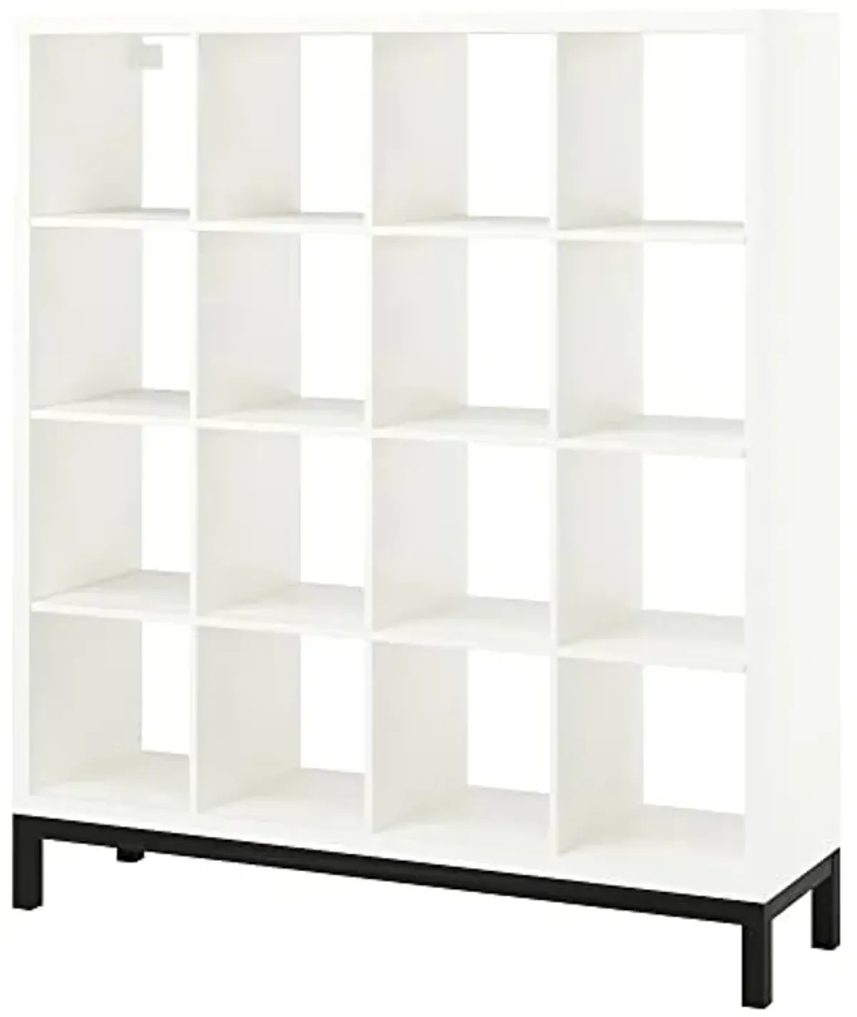 IKEA KALLAX shelving unit with underframe, 147x164 cm, white/black