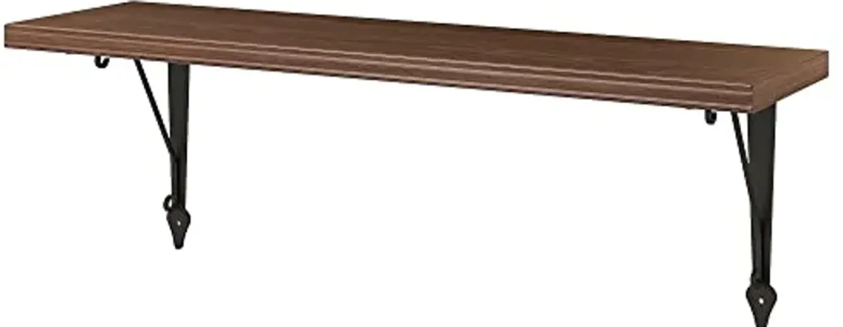 IKEA KROKSHULT/BERGSHULT wall shelf, 80x20 cm, walnut effect/anthracite