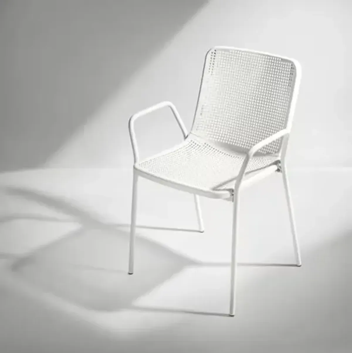 IKEA TORPARÖ Chair with armrests, in/Outdoor, White/Grey