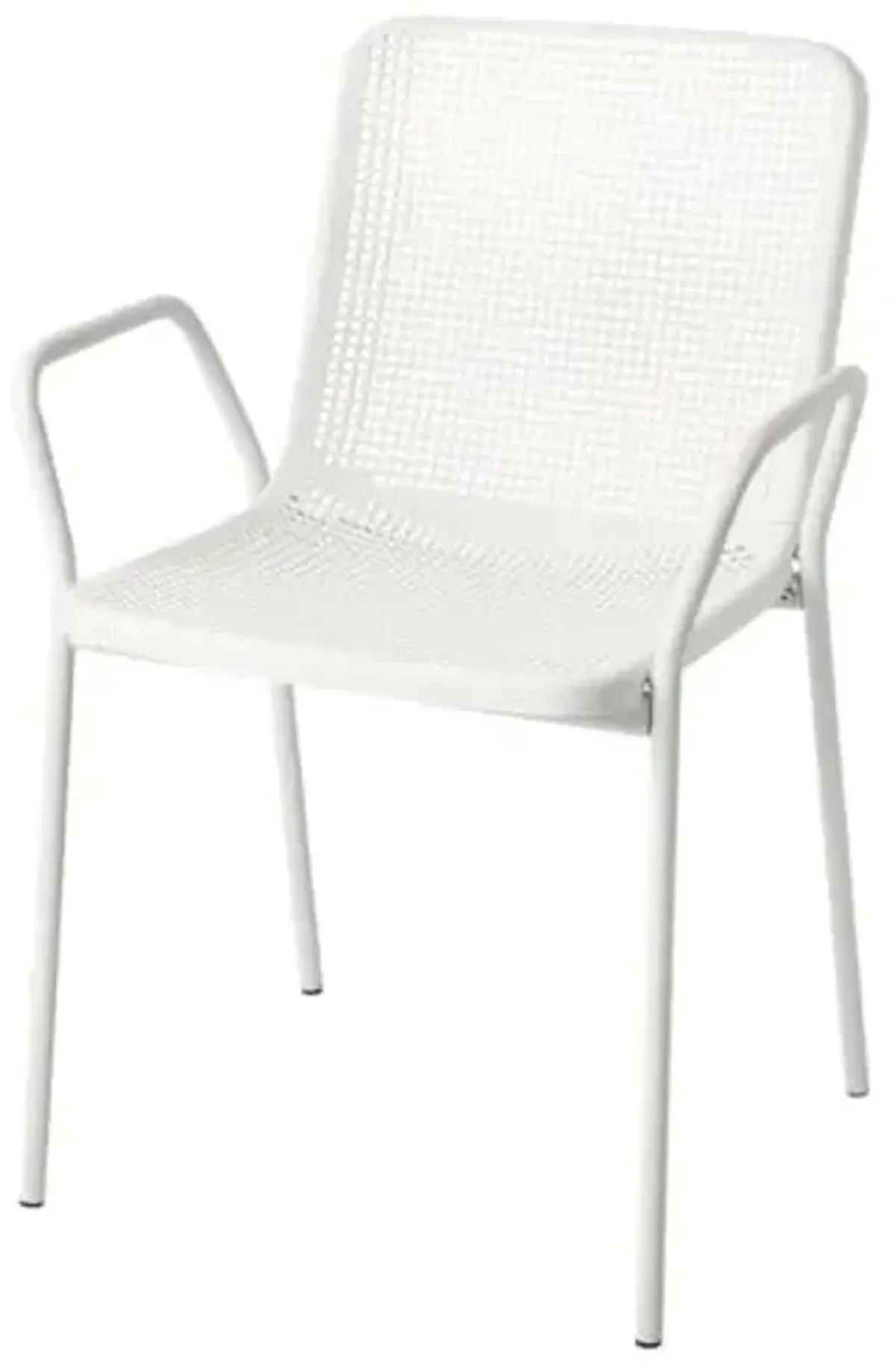 IKEA TORPARÖ Chair with armrests, in/Outdoor, White/Grey