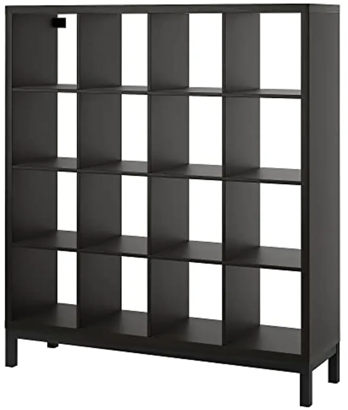 IKEA KALLAX shelving unit with underframe, 147x164 cm, black-brown/black