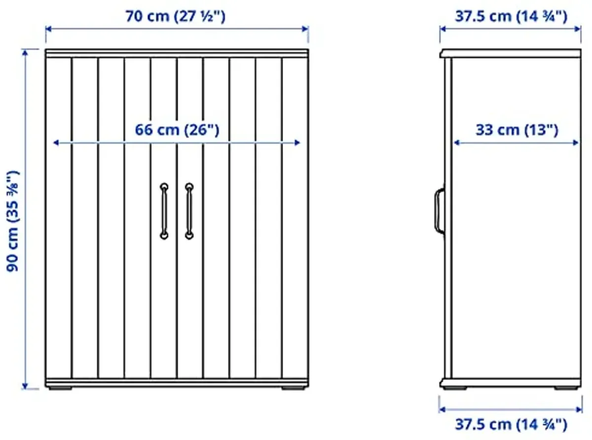 IKEA SKRUVBY storage combination, 130x140 cm, black-blue