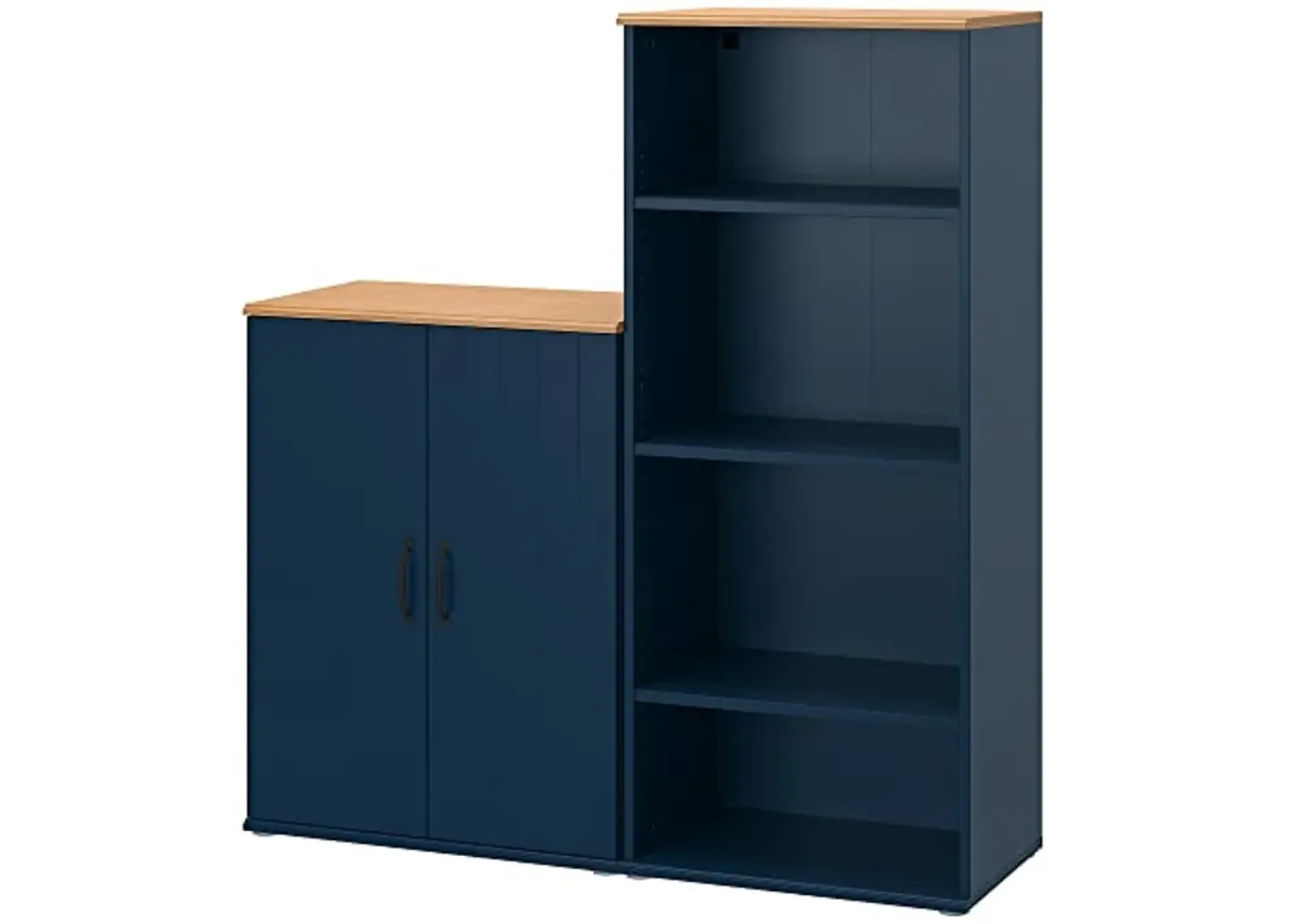 IKEA SKRUVBY storage combination, 130x140 cm, black-blue