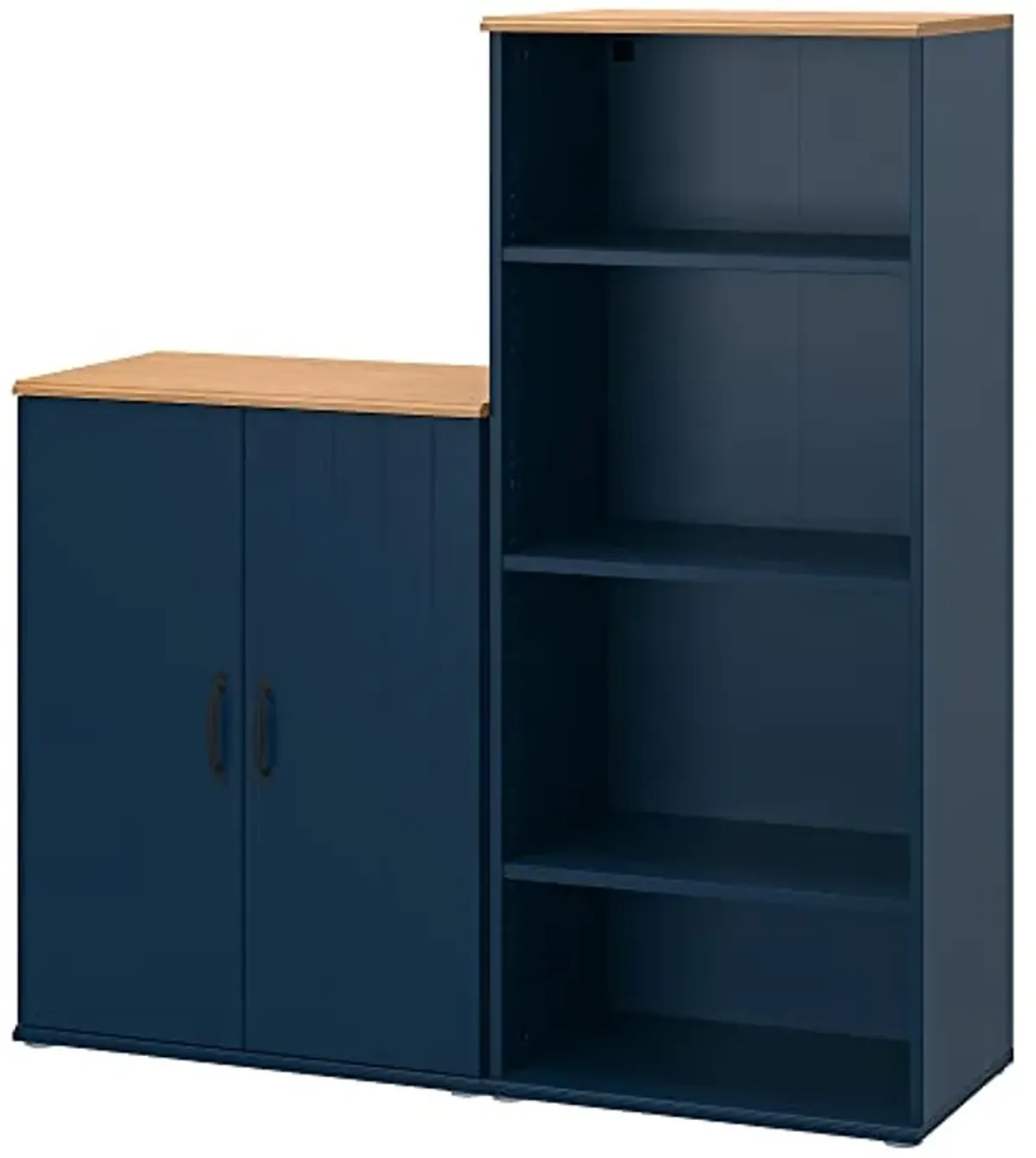 IKEA SKRUVBY storage combination, 130x140 cm, black-blue