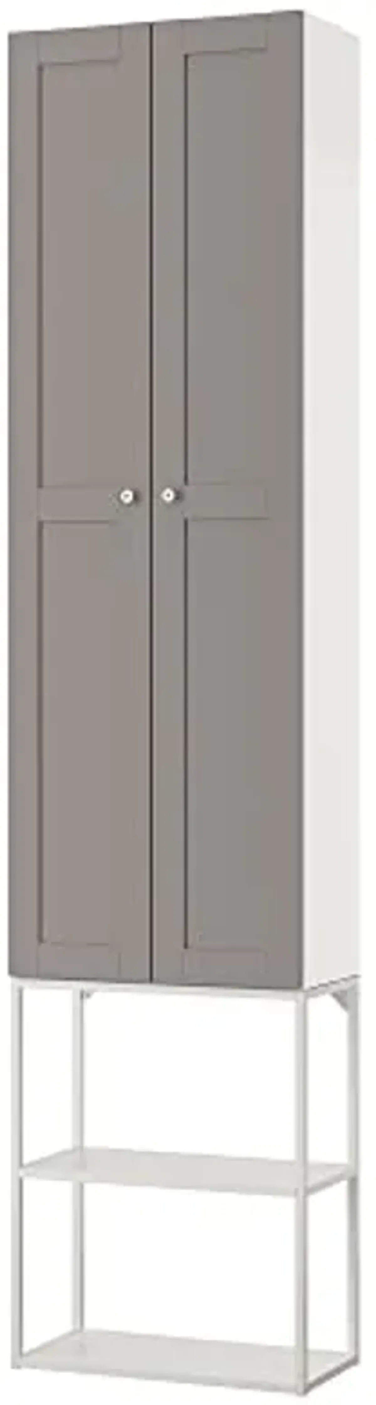 IKEA ENHET storage combination, 60x32x255 cm, white/grey frame