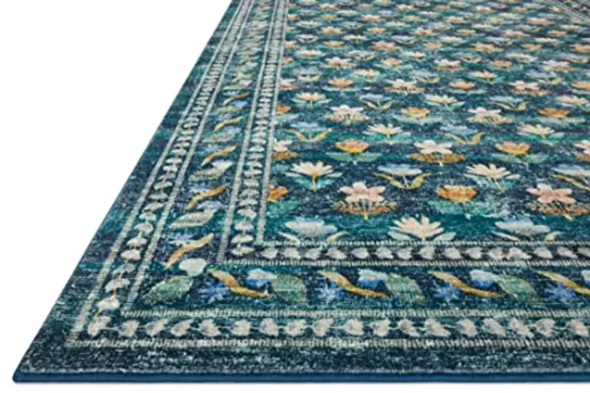 Loloi Rifle Paper Co. x Courtyard Emerald 2'-6" x 7'-6" Runner Rug