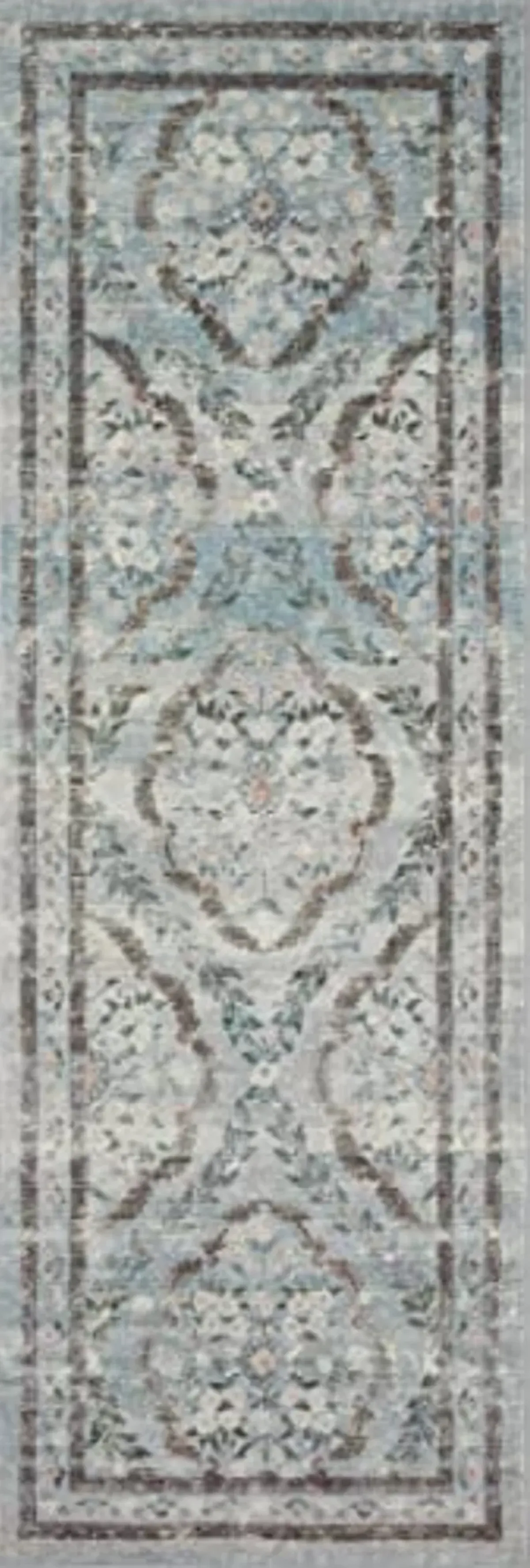 Loloi Rifle Paper Co. x Courtyard Blue 2'-6" x 9'-6" Runner Rug