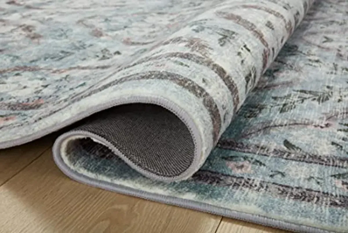 Loloi Rifle Paper Co. x Courtyard Blue 2'-6" x 9'-6" Runner Rug