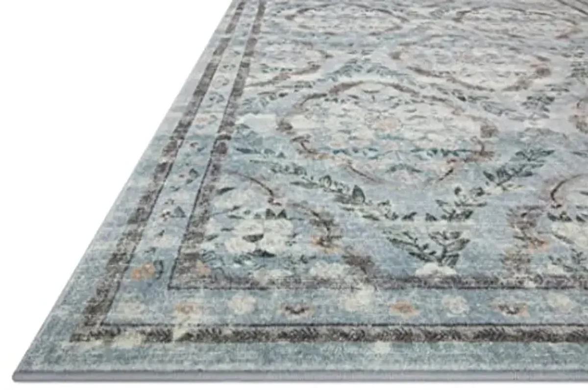 Loloi Rifle Paper Co. x Courtyard Blue 2'-6" x 9'-6" Runner Rug