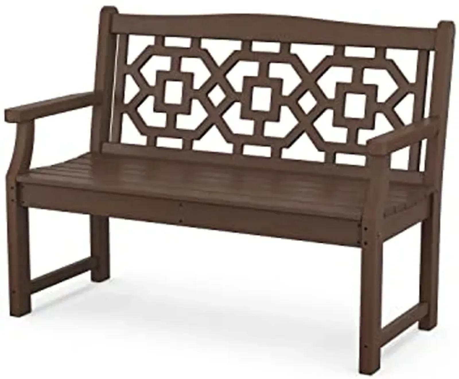 MARTHA STEWART MSTGB481MA Chinoiserie 48" Garden Bench, Mahogany