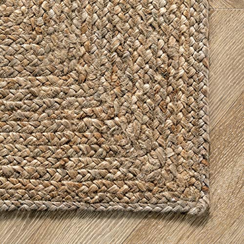 Rugs USA x Lauren Liess Juniper Tiled Jute Area Rug, 9' x 12', Natural