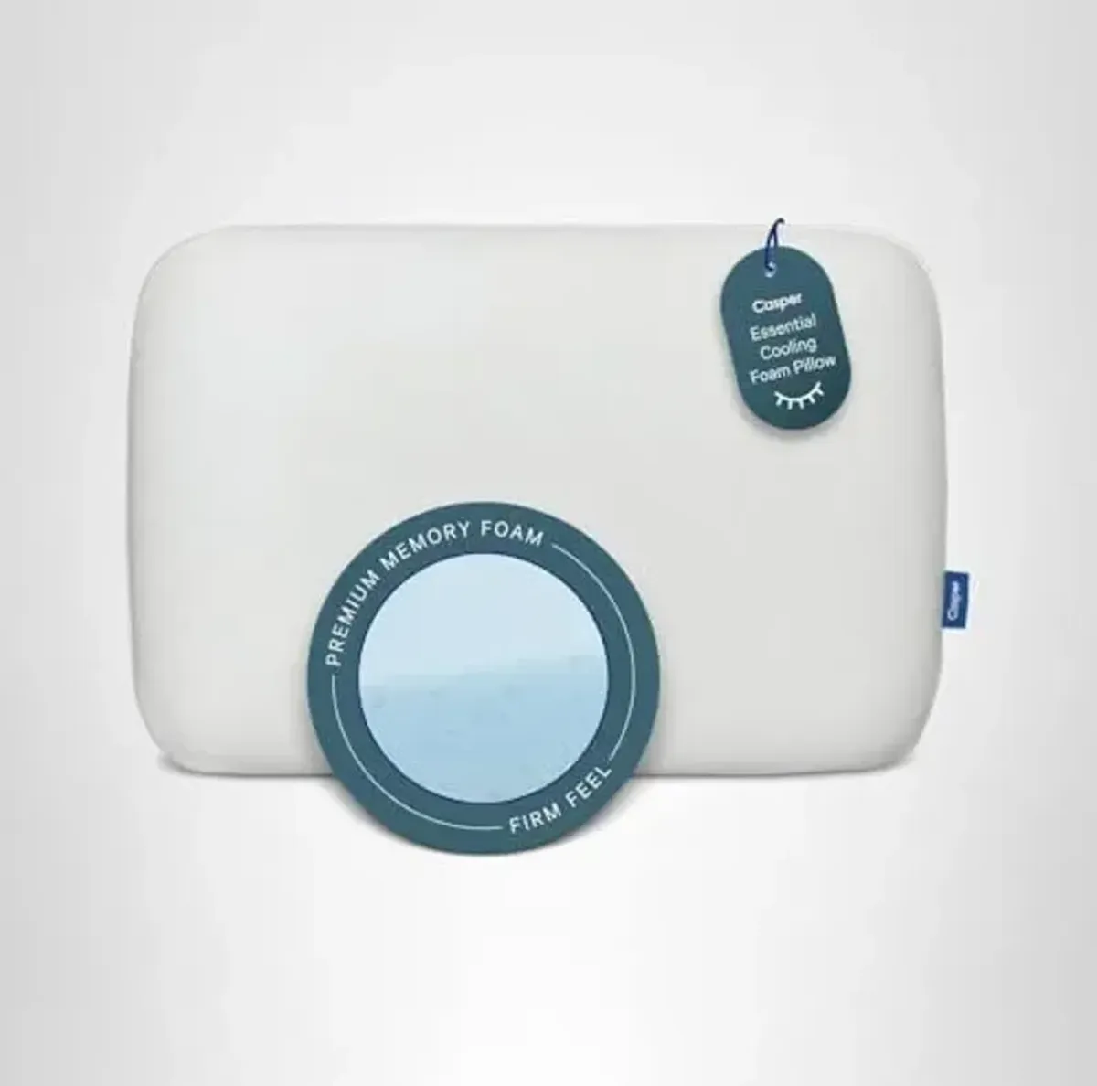 Casper Sleep Essential Cooling Foam Pillow, Standard Size – Firm Memory Foam with Cooling Cover, Supports Side Sleepers, Breathable & Pressure-Relieving