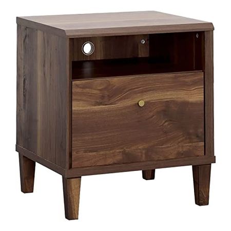 Sauder Willow Place Engineered Wood Night Stand in Grand Walnut