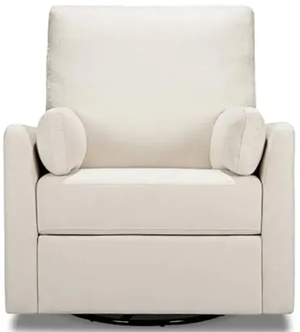 Carter's by Davinci Ethan Swivel Recliner in Performance Cream Linen, GREENGUARD Gold & CertiPUR-US® Certified