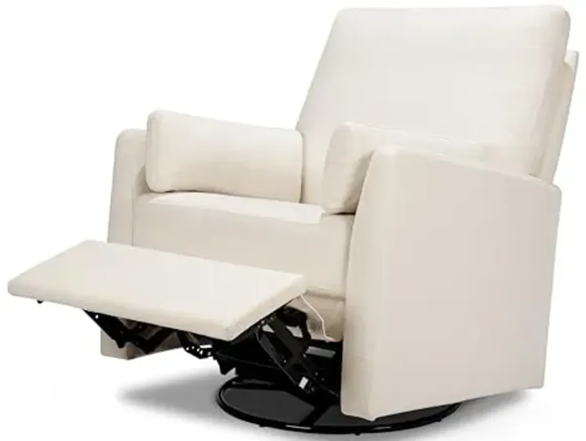 Carter's by Davinci Ethan Swivel Recliner in Performance Cream Linen, GREENGUARD Gold & CertiPUR-US® Certified