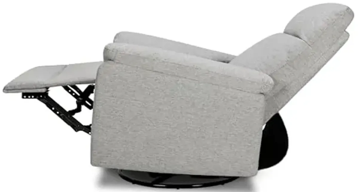 Suzy Glider Recliner Nursery Chair - Glider Rocking Chair for Nursery and Living Room - GREENGUARD Gold, FSC & Certi-PUR US Certified - 360° Swivel Rocker Recliner Chair (Frost Grey)