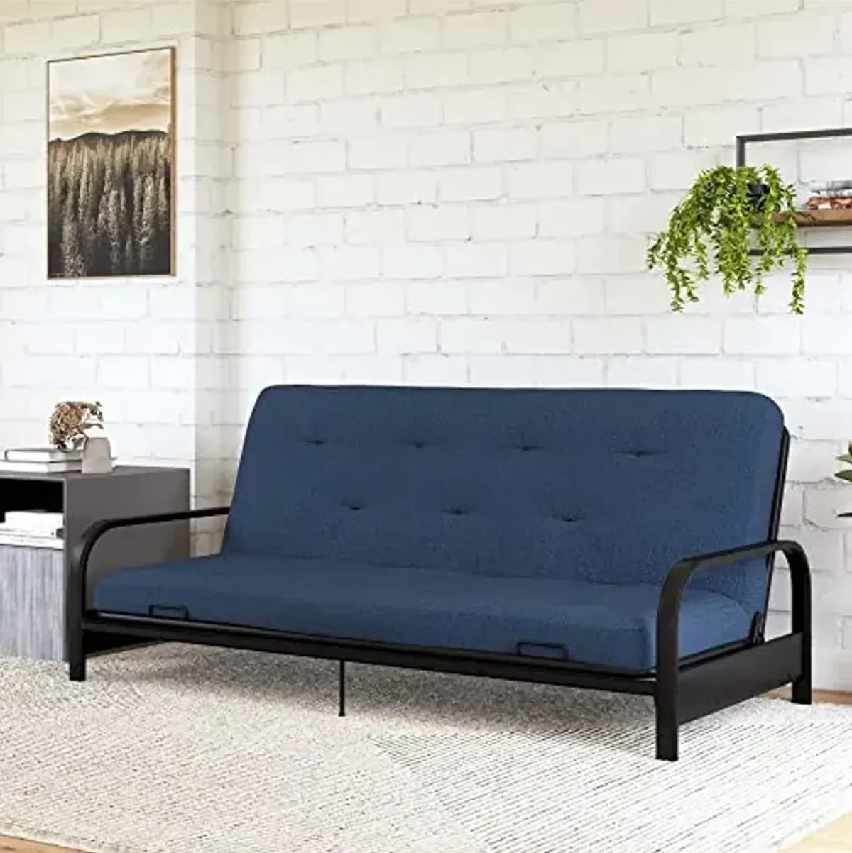 Signature Sleep Braga 6" Full Size Microfiber Coil Futon Mattress in Blue