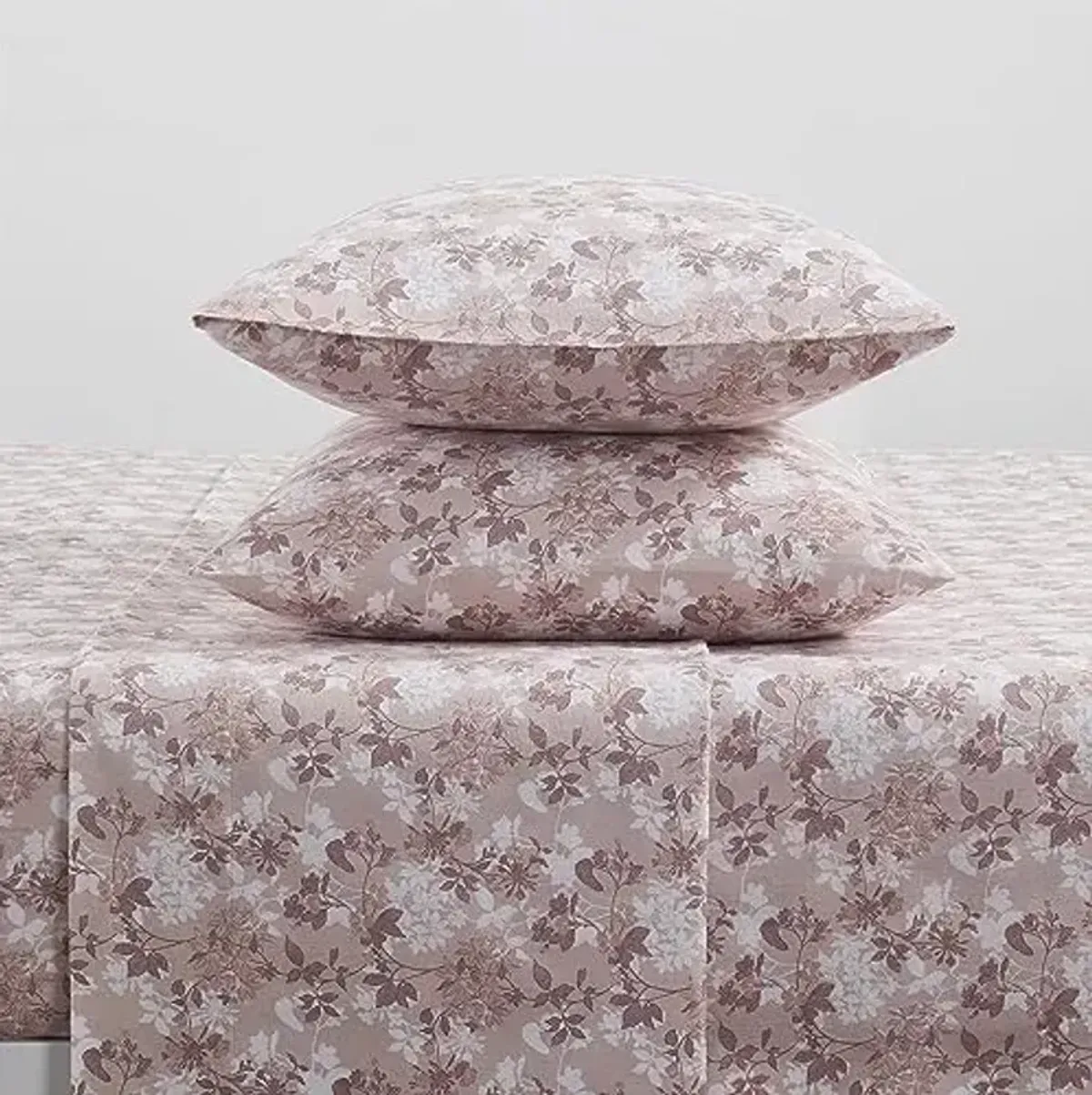 Tahari Home - Full Sheets, 4-Piece Cotton Flannel Bedding with Matching Pillowcases, Brushed for Extra Softness, Cozy Home Decor (Mora Blush, Full)