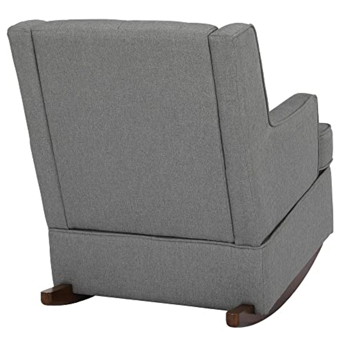 Baby Relax Bennet Transitional Wingback Nursery Rocker Chair, Gray