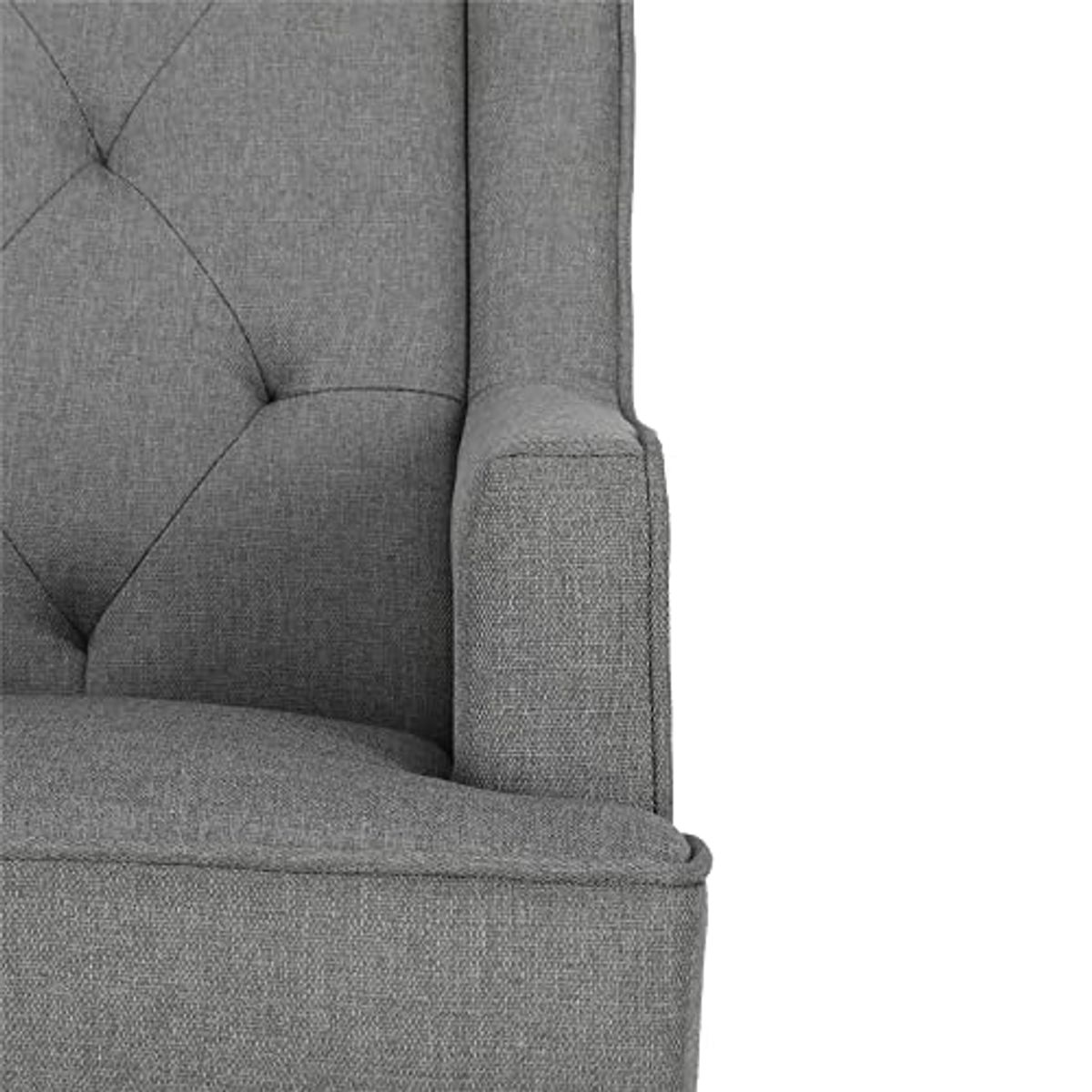 Baby Relax Bennet Transitional Wingback Nursery Rocker Chair, Gray