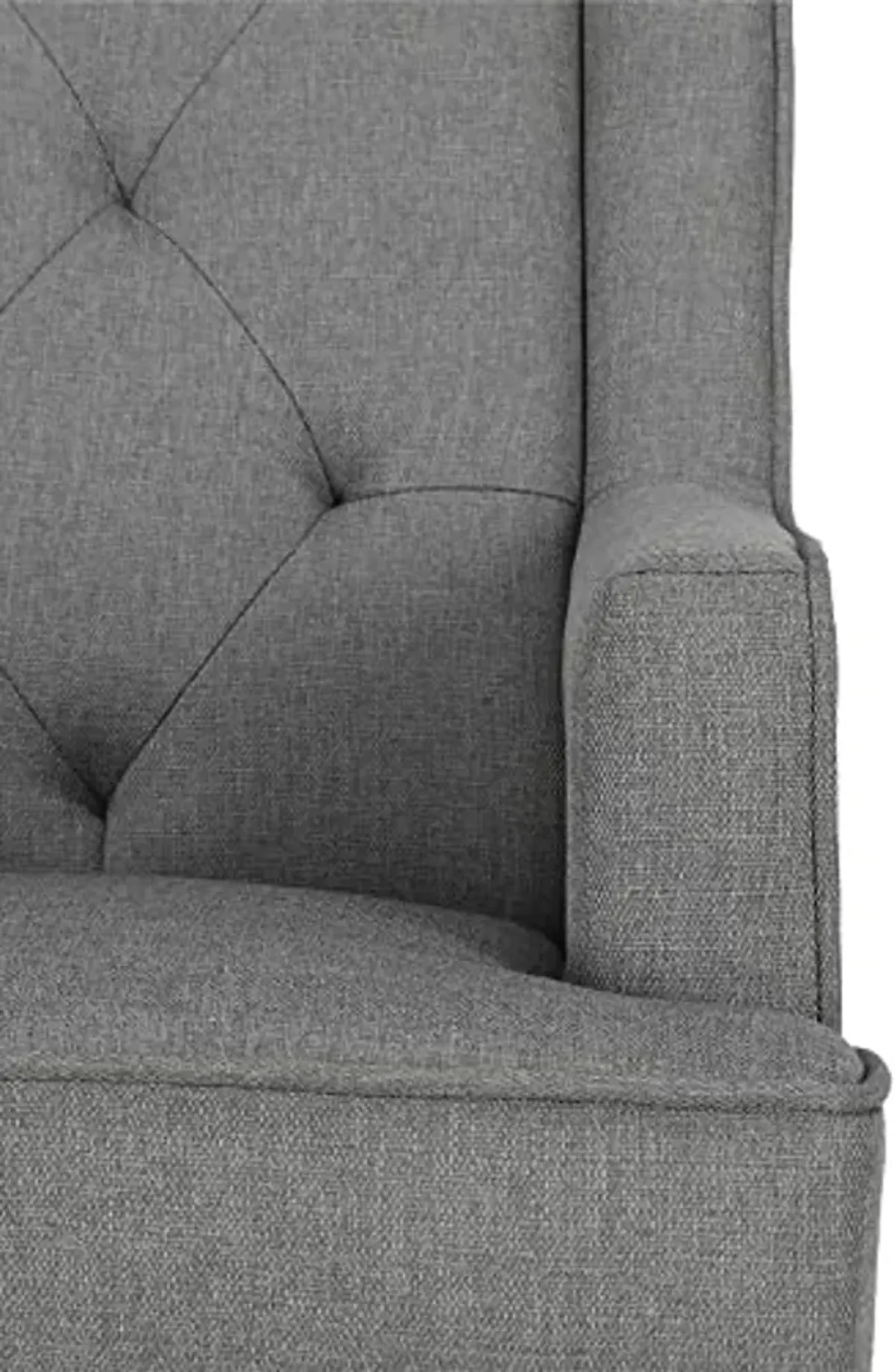 Baby Relax Bennet Transitional Wingback Nursery Rocker Chair, Gray