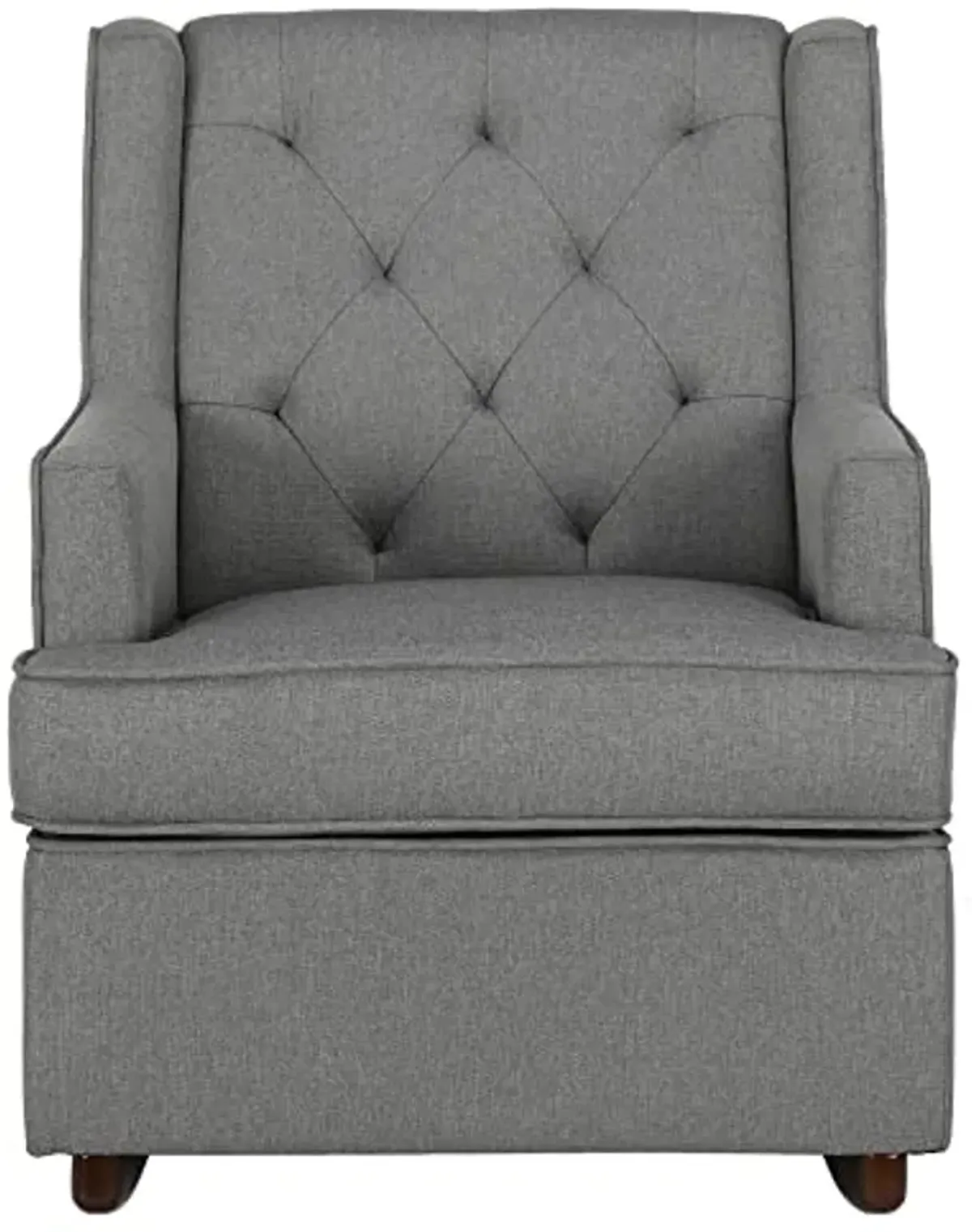 Baby Relax Bennet Transitional Wingback Nursery Rocker Chair, Gray