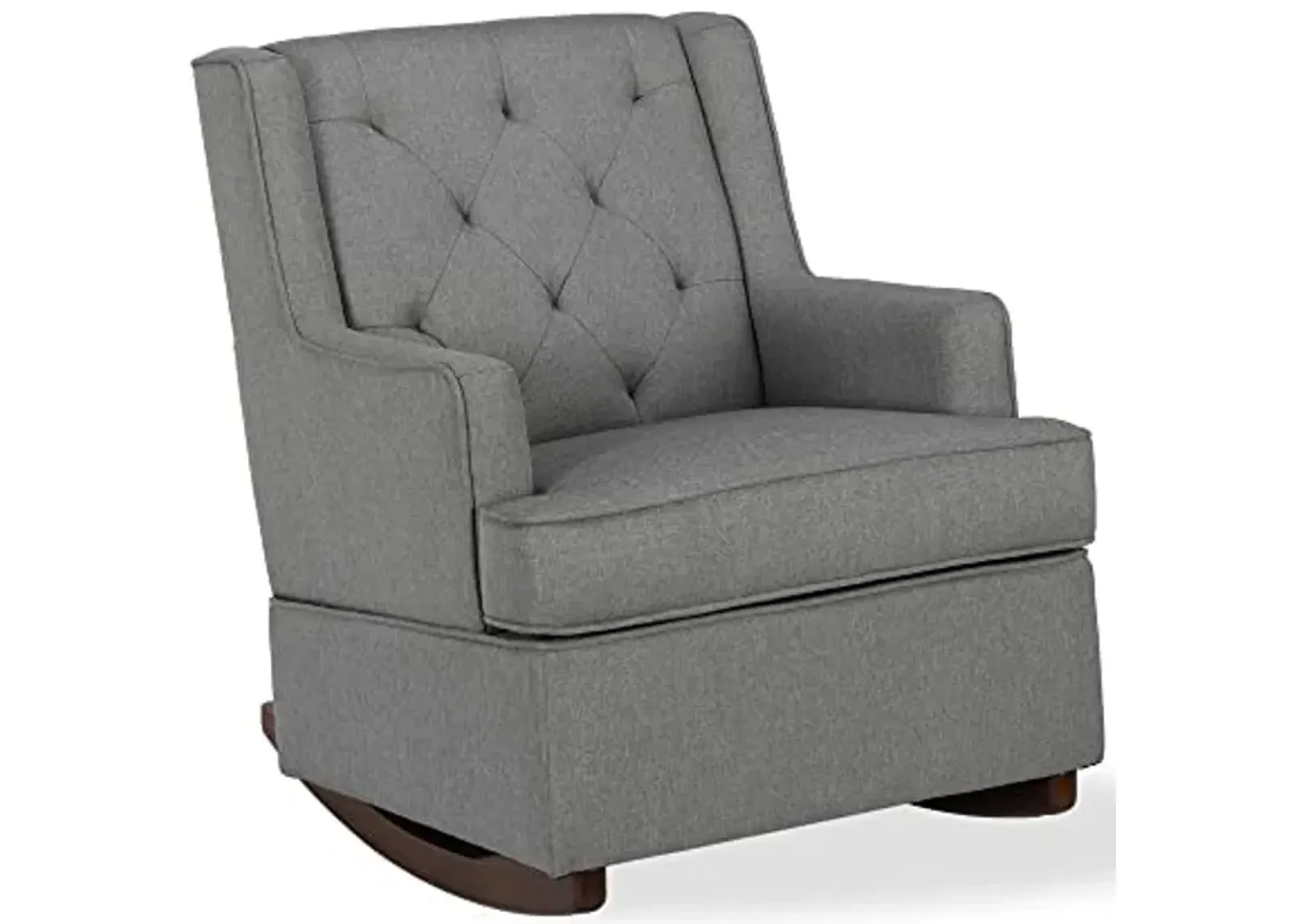 Baby Relax Bennet Transitional Wingback Nursery Rocker Chair, Gray