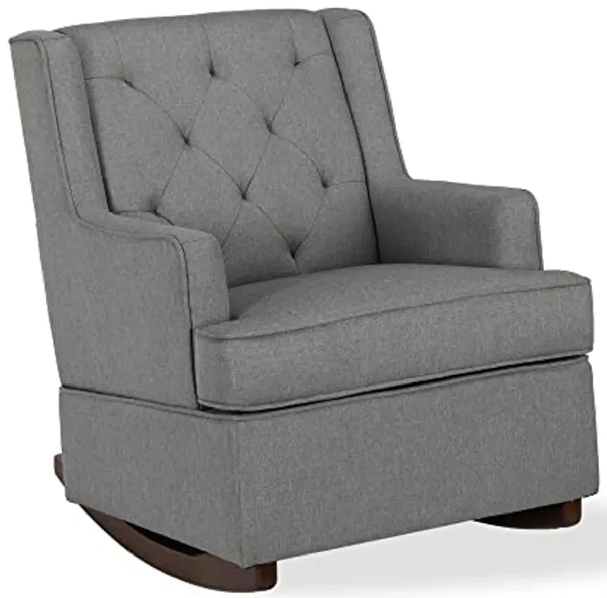 Baby Relax Bennet Transitional Wingback Nursery Rocker Chair, Gray