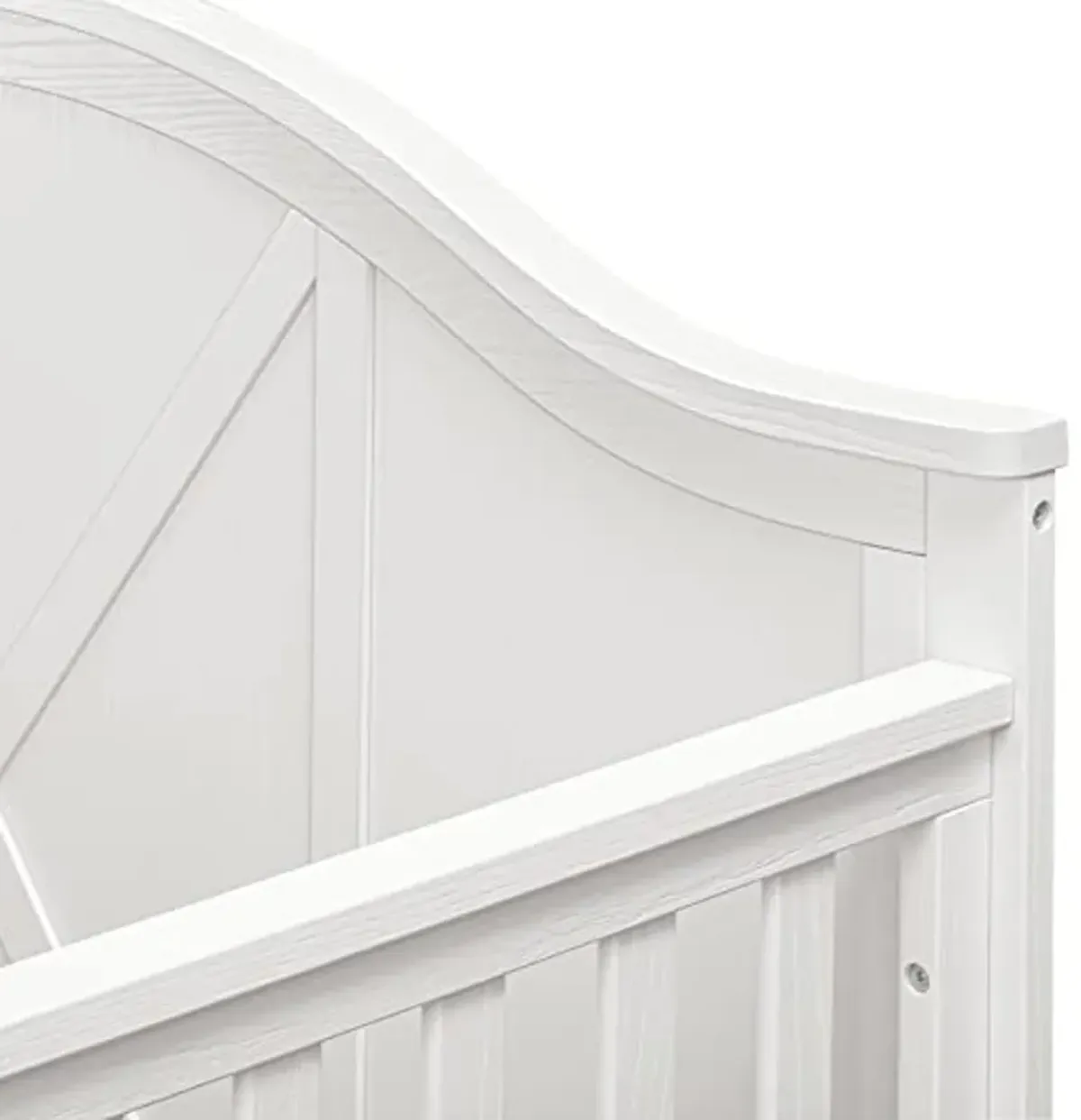 Davinci Sawyer Farmhouse 4-in-1 Convertible Crib in Heirloom White, GREENGUARD Gold Certified