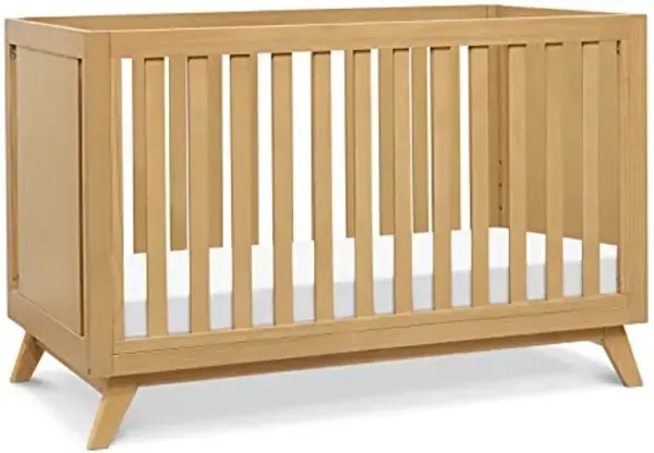 Davinci Otto 3-in-1 Convertible Baby Crib - GREENGUARD Gold Certified Wooden Convertible Crib to Toddler Bed & Daybed - Baby Bed with 4 Adjustable Mattress Heights & Easy to Assemble - Honey
