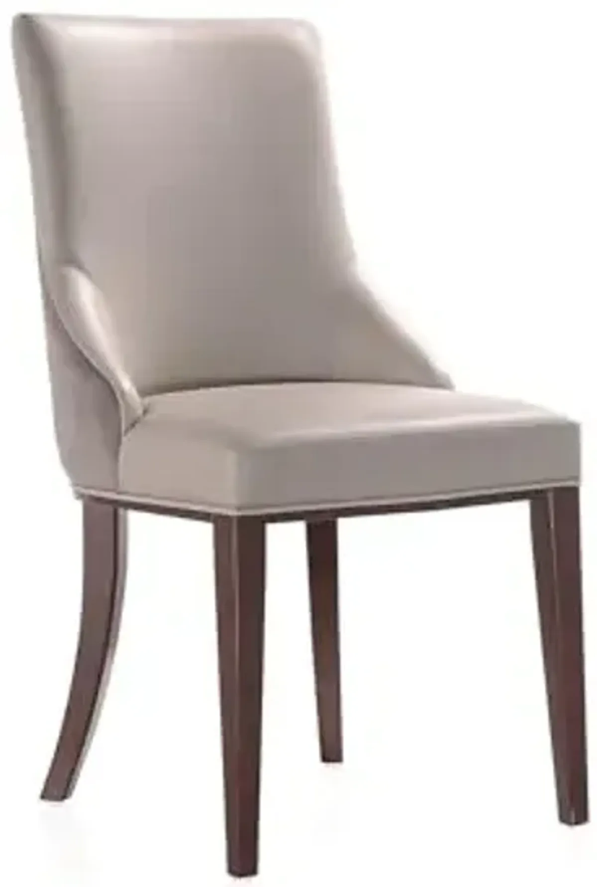 Manhattan Comfort Shubert Modern Velvet & Faux Leather Dining Chair, Dual Upholstery Design on Solid Beech Wood Frame, Accent Furniture for Kitchen or Office, Set of 2, Light Grey