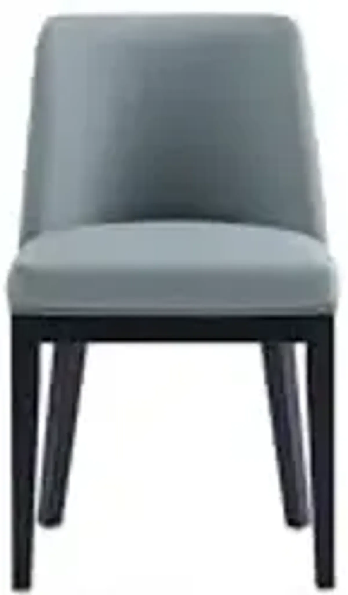 Manhattan Comfort Gansevoort Modern Faux Leather Dining Chair with Solid Beech Wood Frame, Upholstered Accent Furniture for Kitchen Table or Office, Set of 2, Pewter