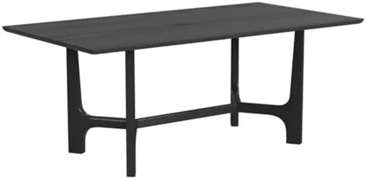 Bassett Mirror Company Dunnigan Dining Table in Black Wood